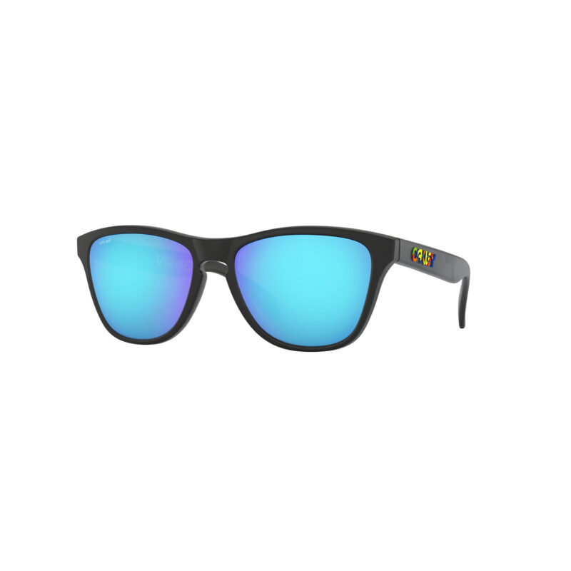 Oakley Frogskins XS Sunglasses Adult (VR46 Polished Black) Prizm Sapphire Lens