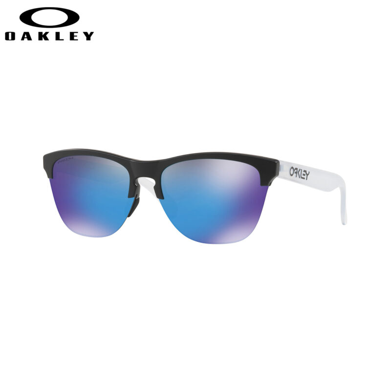 Oakley Frogskins Lite Sunglasses Adult (Matte Black) Prizm Sapphire Lens